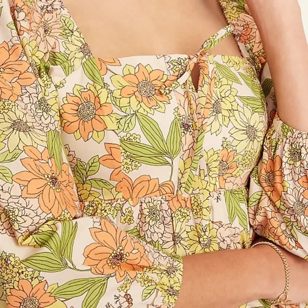 J. Crew floral blouse Size 10